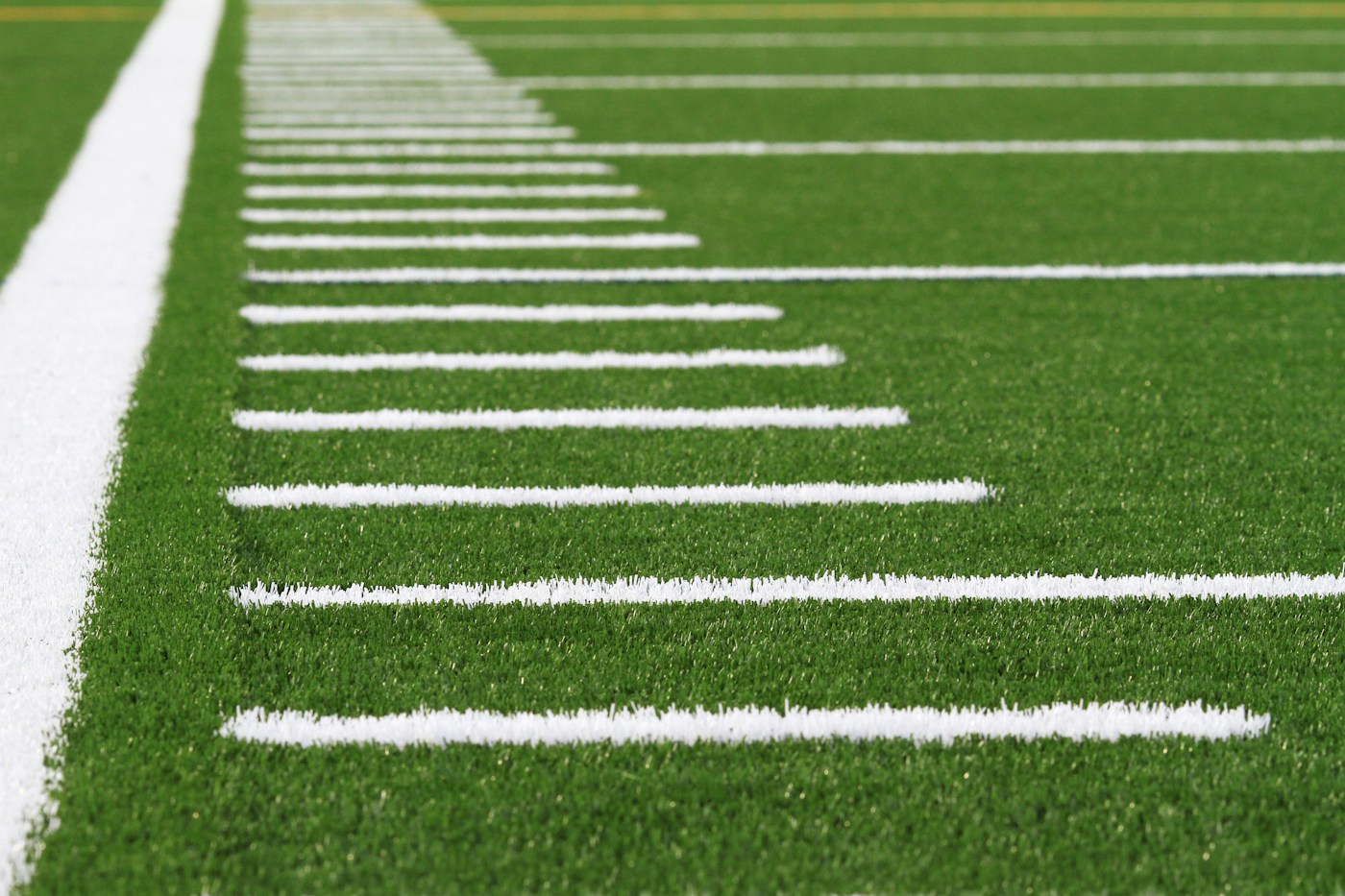 Yard lines on a football field